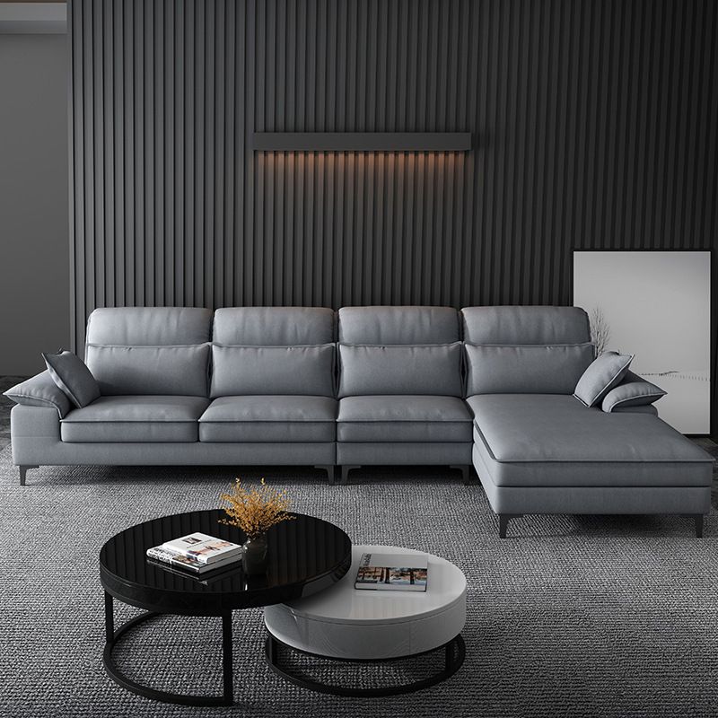 Section moderne de 4 places 138,58 "de large en tissu de large sectionnelle