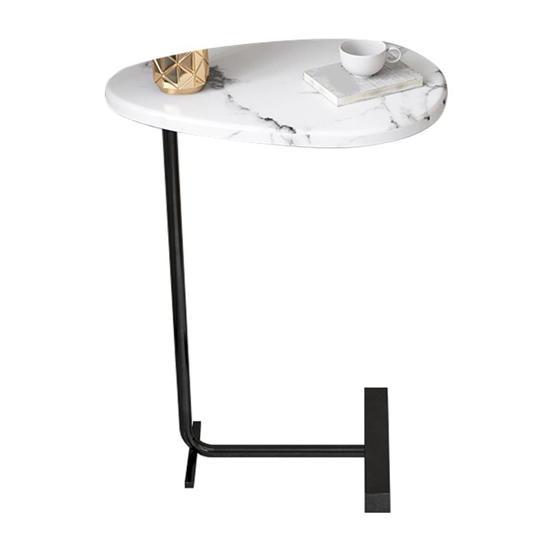 Mesa de madera de madera de 23.6 pulgadas de altura moderna de la esquina C para sala de estar