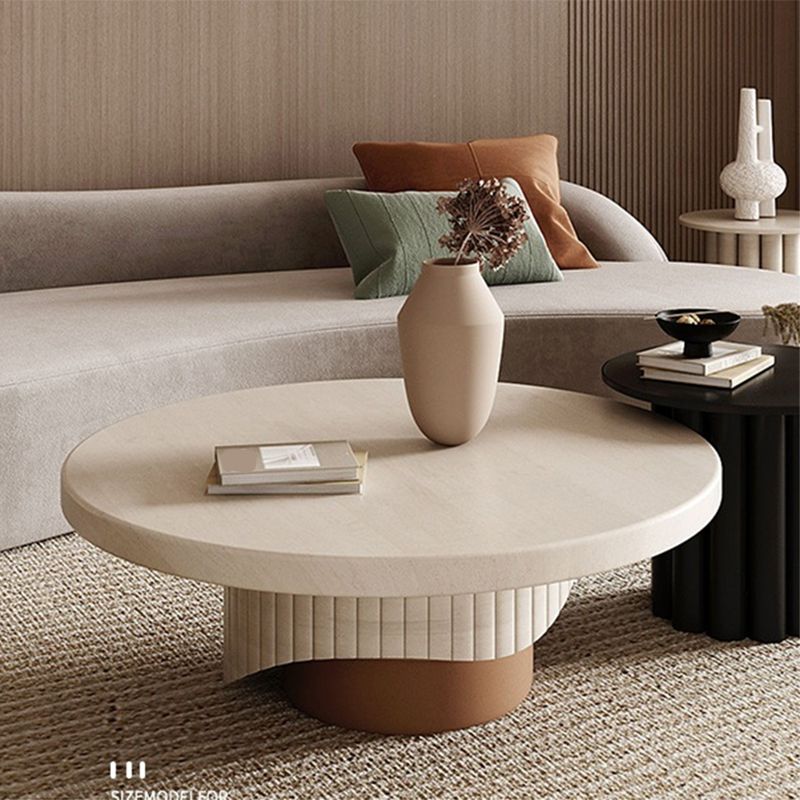 Piedistal Base Design rotondo tavolino in legno moderno tavolino