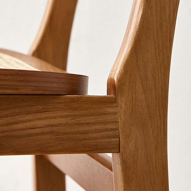 Contemporary Wood Bar and Counter Stool Rattan Low Back Stool with 4 Legs Clearhalo 'Bar Furniture' 'Bar Stools' 'bar_stools' 'furn' 'furn_bar_stools' 'Furniture' 'furniture_bar_stools' 'Kitchen & Dining Furniture' 1200x1200_5424f841-116e-4e1f-87b0-d6597d60b54f