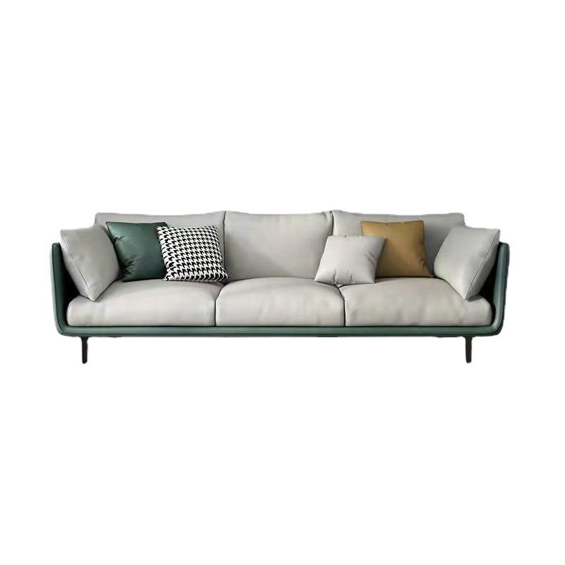 3 Seater 33.4"H Faux Leather Square Arm Sofa for Living Room Clearhalo 'furn' 'furn_sofas' 'Furniture' 'furniture_sofas' 'Living Room Furniture' 'Sofa' 'sofas' 1200x1200_54257aa3-3151-4bdb-8c8a-749d3b525cbc