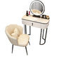 Modern Bedroom Vanity Dressing Table Mirror Wood Makeup Vanity Desk with Drawer
