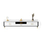 Glam Style TV Stand White Colour Stone TV Console with Open Storage Clearhalo 'furn' 'furn_tv_stands_entertainment_centers' 'Furniture' 'Living Room Furniture' 'TV Stands & Entertainment Centers' 'TV Stands & Media Storage Furniture' 'tv_stands_entertainment_centers' 1200x1200_54289b61-c6c7-4a4b-b000-856e011f39a5