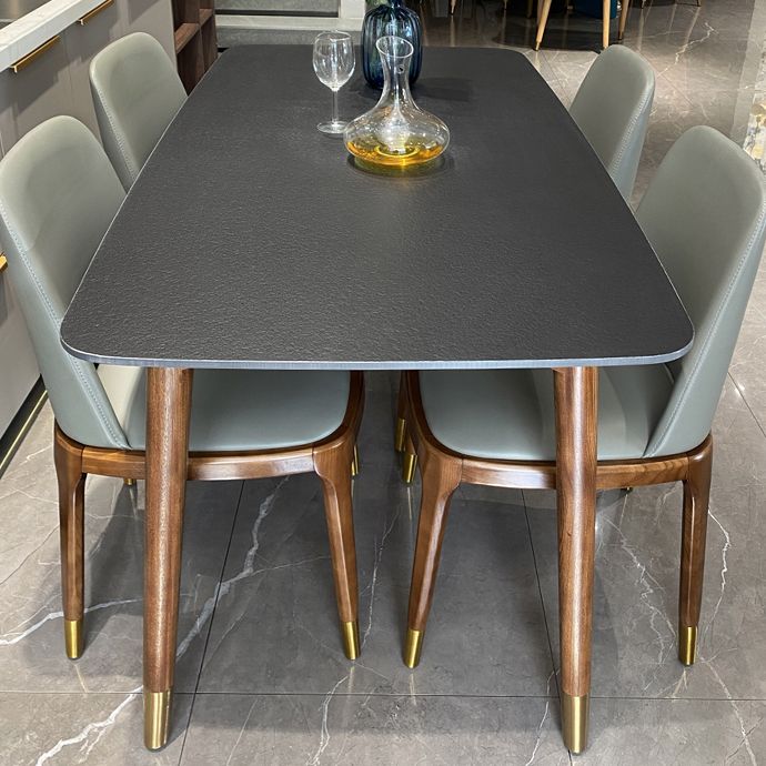 Contemporary Kitchen Dinner Table Rectangle Wood Base Dining Table Clearhalo 'Dining Tables & Seating' 'Dining Tables' 'dining_table' 'furn' 'furn_dining_table' 'Furniture' 'Kitchen & Dining Furniture' 1200x1200_542a983c-624c-4a63-a16b-c8b26a6f2f4b