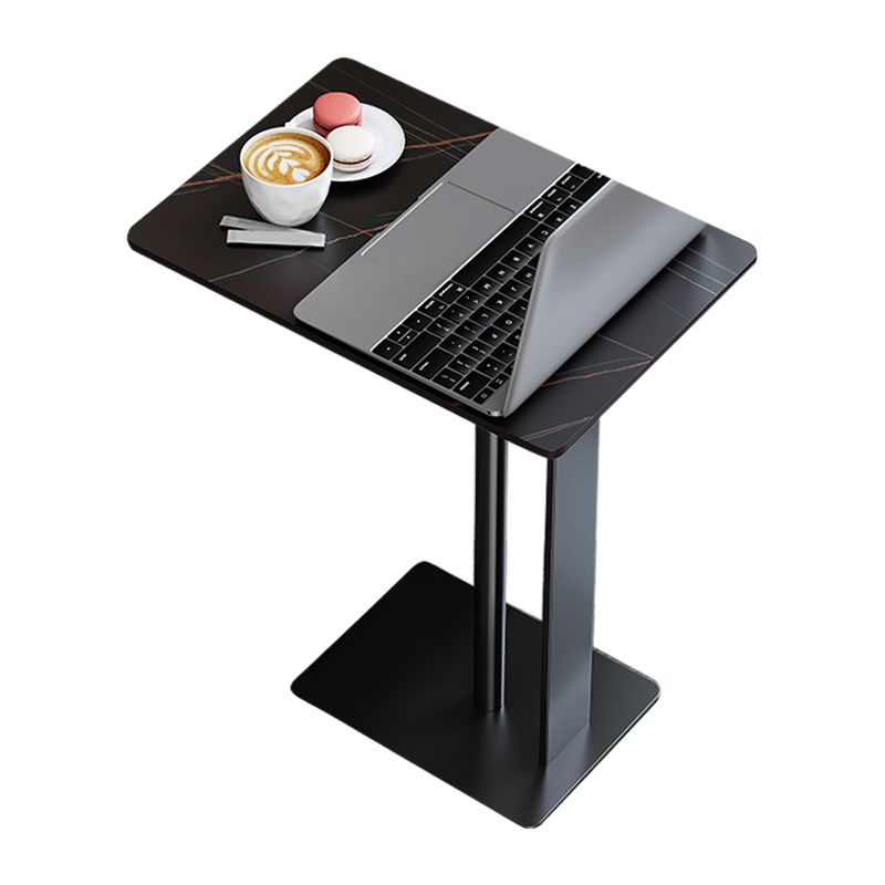 Contemporary Metal C Side Table 21.65" Tall Rectangular End Table