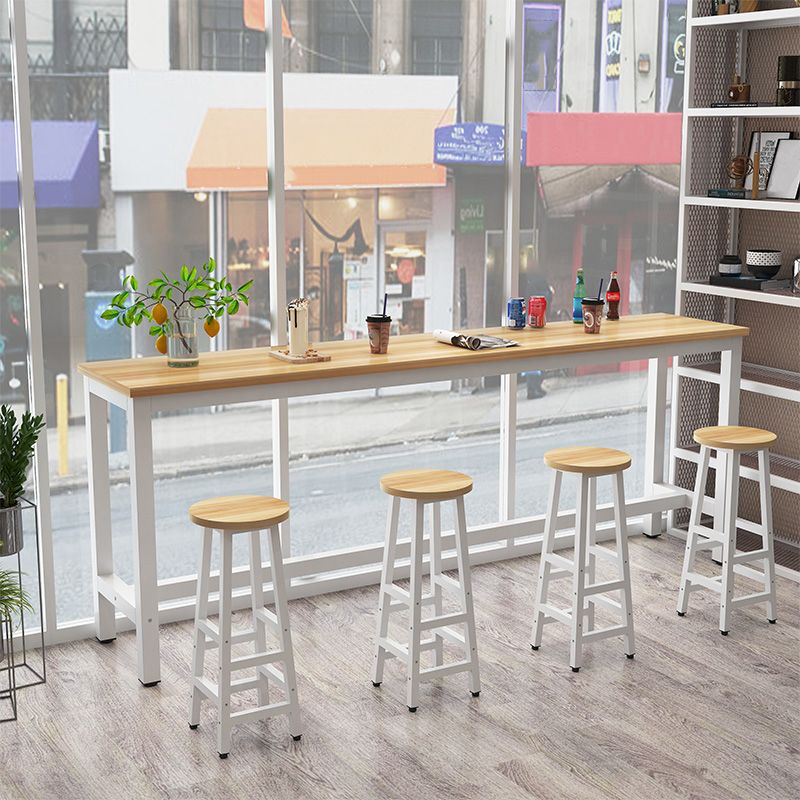 Modern Style 1/4/5 Pieces Wood Rectangular Bar Table Set for Dining Room Clearhalo 'Bar Furniture' 'furn' 'furn_home_bar_bar_sets' 'Furniture' 'Home Bars & Bar Sets' 'home_bar_bar_sets' 'Kitchen & Dining Furniture' 1200x1200_542c91fa-6b89-4389-9f56-a0ba1079416b