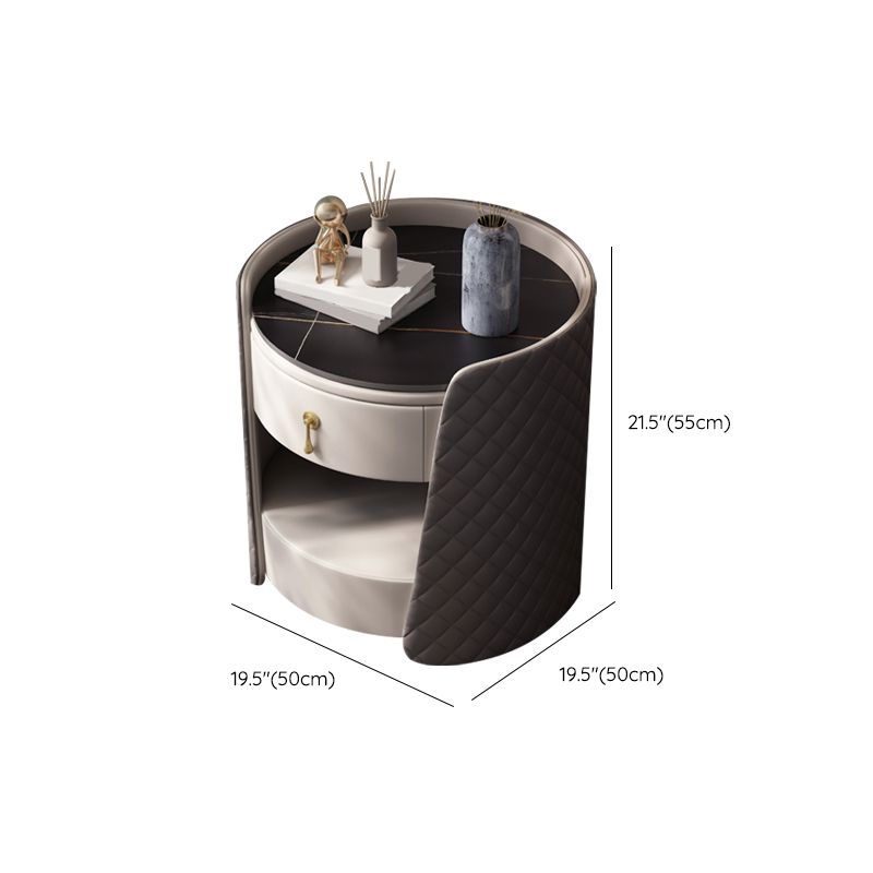 1 - Cassetto di accento contemporaneo comodino antico comodino da letto di stoccaggio aperto