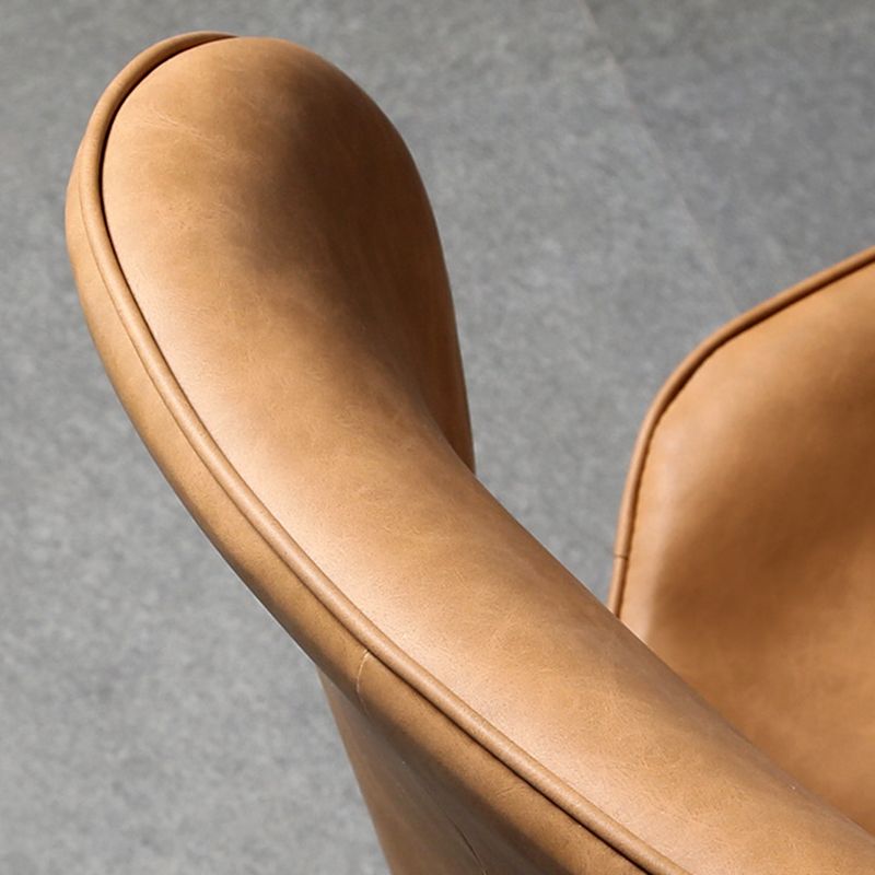 Contemporary Metal Dining Room Chair Wingback Armless Chair for Home Use Clearhalo ' kitchen&dining_furn' 'Dining Chairs' 'Dining Tables & Seating' 'dining_chair' 'furn' 'furn_dining_chair' 'Furniture' 'furniture_dining_chair' 'Kitchen & Dining Furniture' 'kitchen' 1200x1200_542e40b9-d272-4adb-bc7d-7e93dd25af52