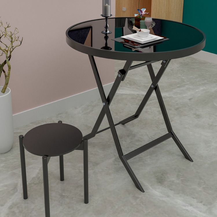 Modern Style Dining Table Glass Home Use Dining Table with Black Frame Clearhalo ' dining_table' 'Dining Tables & Seating' 'Dining Tables' 'furn' 'furn_dining_table' 'Furniture' 'furniture_dining_table' 'Kitchen & Dining Furniture' 'kitchen&dining_furn' 'kitchen' 'kitchen_dining_table' 1200x1200_542eea0f-34f1-4cd8-8454-ef4891ce0ad6