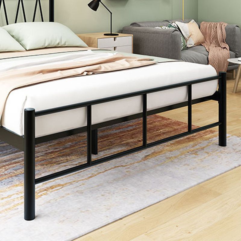 Contemporary Metal Open-Frame Bed Wire-Grid Standard Bed with Metal Legs