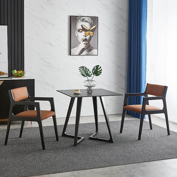 Double Pedestal Stone Dinning Table Industrial Style Furniture for Indoor Clearhalo ' dining_table' 'Dining Tables & Seating' 'Dining Tables' 'furn' 'furn_dining_table' 'Furniture' 'furniture_dining_table' 'Kitchen & Dining Furniture' 'kitchen&dining_furn' 'kitchen' 'kitchen_dining_table' 1200x1200_54312994-5272-4970-a6bc-40282e6d2f83