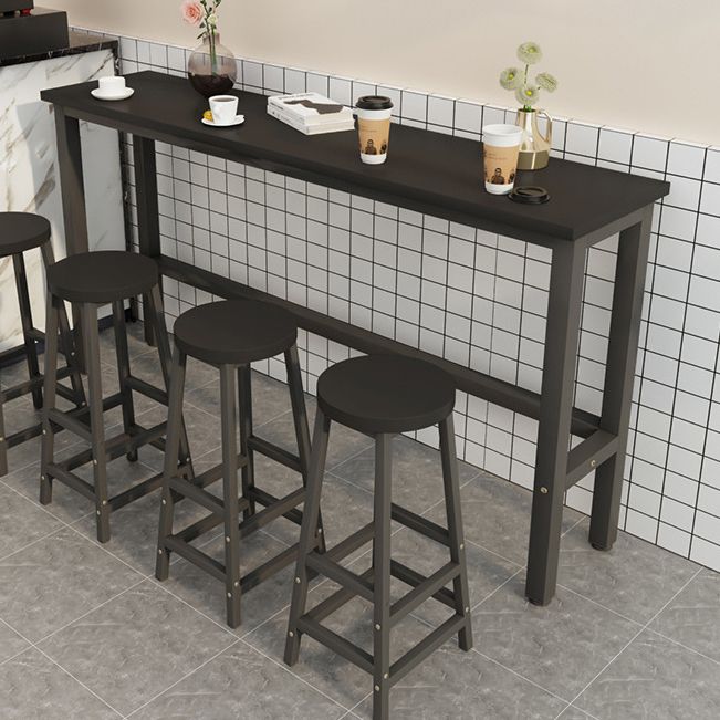 Modern Bar Dining Table Rectangle Bar Dining Table with Trestle Base Clearhalo 'Bar Furniture' 'Bar Tables' 'bar_tables' 'furn' 'furn_bar_tables' 'Furniture' 'furniture_bar_tables' 'Kitchen & Dining Furniture' 1200x1200_5431a618-a428-4f0b-b88b-0c85ab199a3b