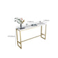 Glam Bar Height Table White Faux Marble Top Bistro Bar Table with Metal Base Clearhalo 'Bar Furniture' 'Bar Tables' 'bar_tables' 'furn' 'furn_bar_tables' 'Furniture' 'Kitchen & Dining Furniture' 1200x1200_5434ca5f-6456-4ef8-b47b-52dc26aeaaa9