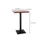 Industrial Solid Wood Bar Table Black Frame Dining Table for Bistro