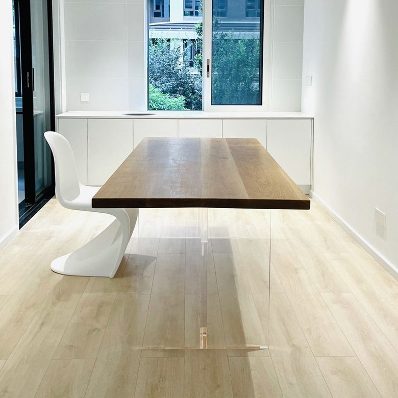 Rectangle Solid Wood Brown Tone Dining Table Simplicity Double Pedestal Table for Dining Room Clearhalo ' dining_table' 'Dining Tables & Seating' 'Dining Tables' 'furn' 'furn_dining_table' 'Furniture' 'furniture_dining_table' 'Kitchen & Dining Furniture' 'kitchen&dining_furn' 'kitchen' 'kitchen_dining_table' 1200x1200_54390d68-aac0-4531-8131-6dedd8df3cba