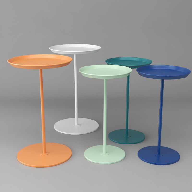 Tavolo da divano del vassoio per angolo rotondo minimalista Tavolo laterale