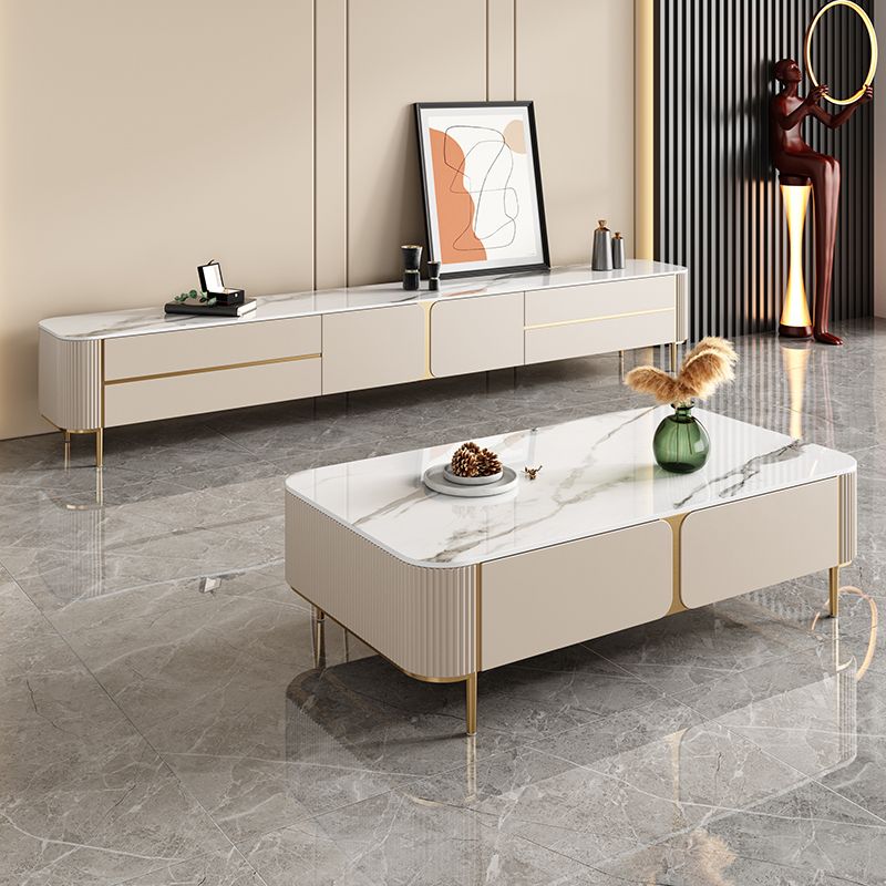 Glam Media Console Stone Media Console TV Stand with Drawers Clearhalo 'furn' 'furn_tv_stands_entertainment_centers' 'Furniture' 'Living Room Furniture' 'TV Stands & Entertainment Centers' 'TV Stands & Media Storage Furniture' 'tv_stands_entertainment_centers' 1200x1200_543af108-0607-4f64-8b84-2b13ff23b38f