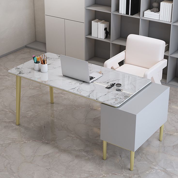 Glam Stone Office Schreibtischschrank gehörte Schreibtisch für Büro