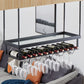 Metal Industrial Wine Holder Rack Hanging with Glass Holder and Storage Shelf Clearhalo 'furn' 'furn_wine_racks' 'Furniture' 'Kitchen & Dining Furniture' 'Wine Racks' 'wine_racks' 1200x1200_543b886b-472b-4c9e-930a-c1b145d78acd
