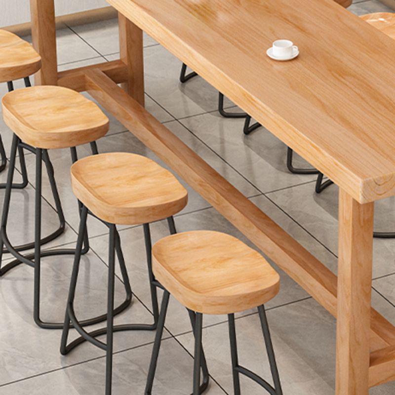 Ensemble de Table de Bar marron moderne, 1/6/11 pièces, ensemble de Bar en bois massif pour l'intérieur