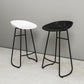 Modern Backrest Armless Counter Stool Iron Cafe Bar Stool with  Acrylic Seat