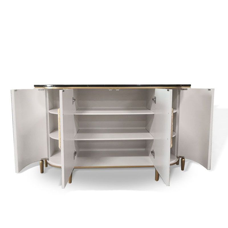 Glamstil Buffet Sideboard Stone Top Server mit Tür für Zuhause