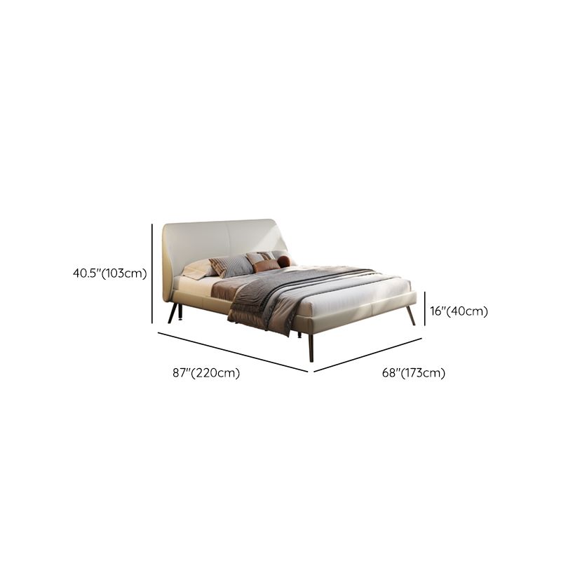 Pine Wood and Beech Slat Bed Foam Panel Modern Standard Bed Upholstered Headboard Clearhalo 'Bedroom Furniture' 'Beds' 'furn' 'furn_beds' 'Furniture' 1200x1200_543de0b7-5304-4898-801c-56e273bbffce