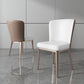 Contemporary Metal Dining Chair Faux Leather Armless Dining Chair for Home Use