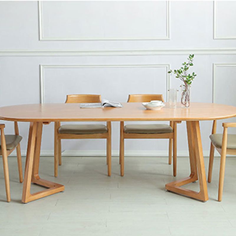 Oval Dining Table Modern Solid Wood Dining Table for Dining Room