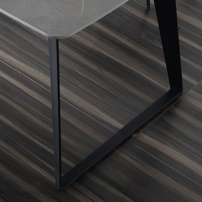 Mid-Century Modern Dining Table Gray Sintered Stone Rectangle Dining Table for Home Use Clearhalo ' dining_table' 'Dining Tables & Seating' 'Dining Tables' 'furn' 'furn_dining_table' 'Furniture' 'furniture_dining_table' 'Kitchen & Dining Furniture' 'kitchen&dining_furn' 'kitchen' 'kitchen_dining_table' 1200x1200_54403798-eb8f-4fc7-b58f-710516c13cd9