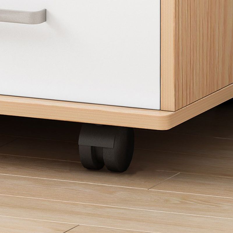 Modern Imitation Wood Bed Cabinet Drawer Lock Included Nightstand with Wheel Clearhalo 'Bedroom Furniture' 'furn' 'furn_night_stand' 'Furniture' 'night_stand' 'Nightstands' 1200x1200_5441eb07-5129-4dbf-afe9-cff09ed64901