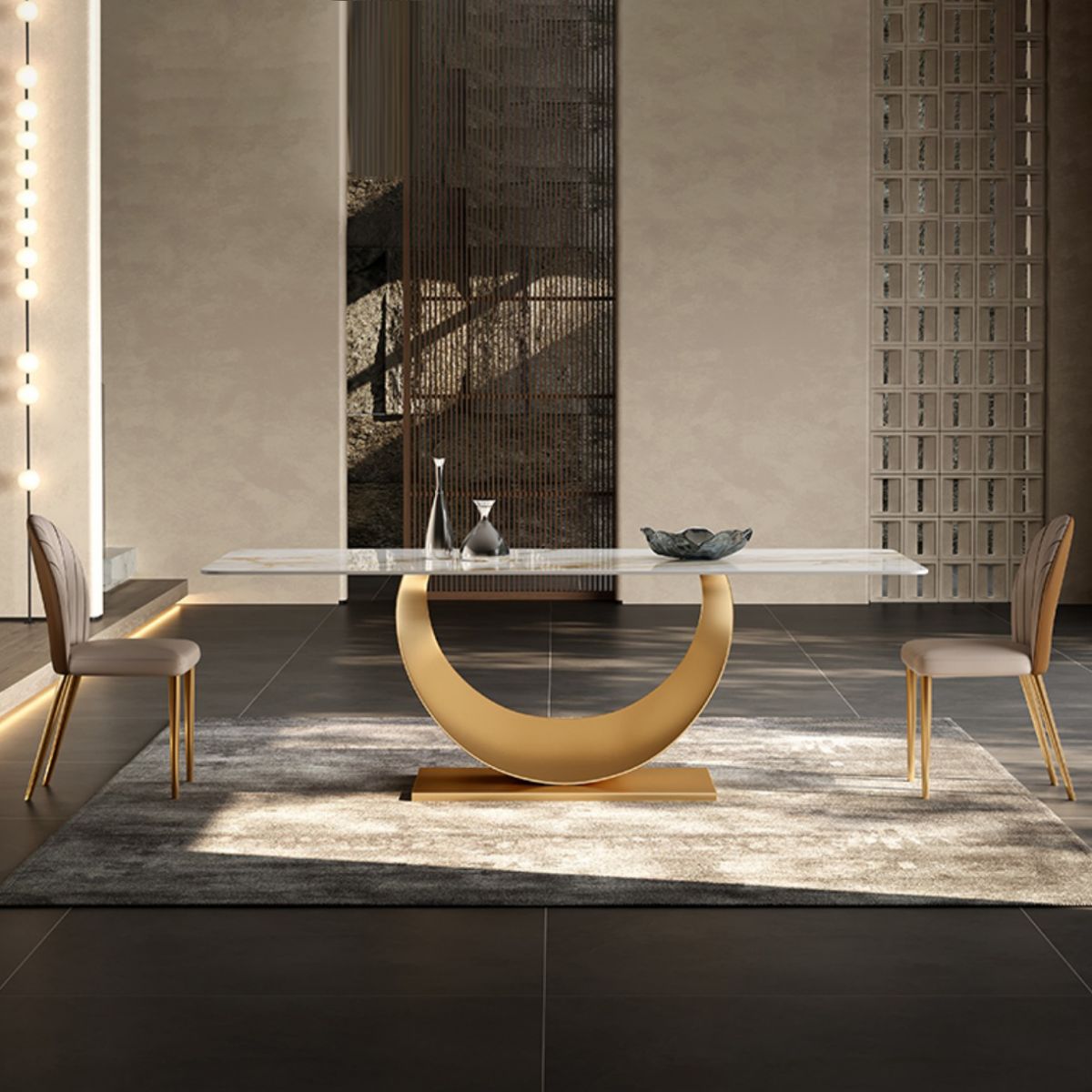 Glam 1/3/4/5/7 Pieces Dining Set Sintered Stone Dining Table Set Clearhalo 'Dining Room Sets' 'Dining Tables & Seating' 'dining_room_set' 'furn' 'furn_dining_room_set' 'Furniture' 'furniture_dining_room_set' 'Kitchen & Dining Furniture' 1200x1200_54426ba0-7adc-4023-a4fa-0e4536371030