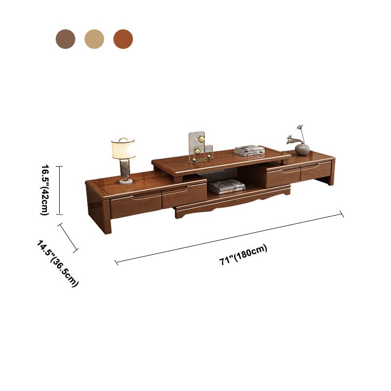 Solid Wood TV Stand Modern Adjustable TV Stand Console with Drawers Clearhalo 'furn' 'furn_tv_stands_entertainment_centers' 'Furniture' 'Living Room Furniture' 'TV Stands & Entertainment Centers' 'TV Stands & Media Storage Furniture' 'tv_stands_entertainment_centers' 1200x1200_5442b2ba-ab72-4df4-9981-610f1df91f28