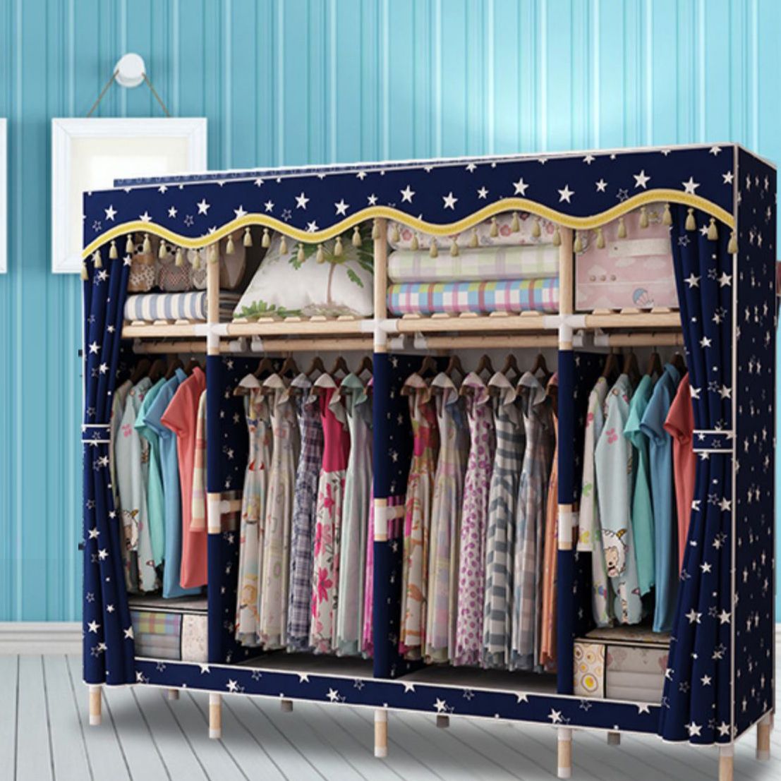 Armario de marco de madera de merengue de merengue Armario de casa de estilo moderno