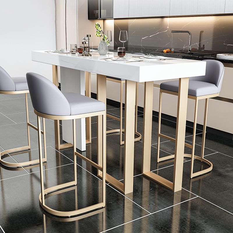 Glam Style Bistro Bar Table Faux Marble Bar Tafel voor woonkamer