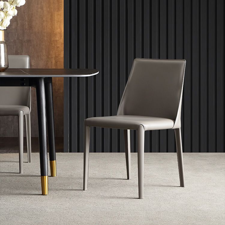 Modern 1/4/5/6/7 Pieces Dining Set Sintered Stone Dining Table with Leather Chairs Clearhalo 'Dining Room Sets' 'Dining Tables & Seating' 'dining_room_set' 'furn' 'furn_dining_room_set' 'Furniture' 'furniture_dining_room_set' 'Kitchen & Dining Furniture' 1200x1200_54438d10-15d0-4920-bd27-7beae35a2411