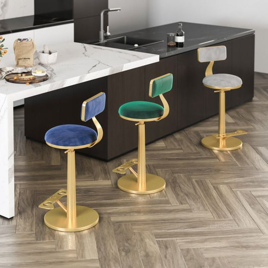 Indoor Footrest Counter Chair Adjustable Height Metal Swivel Counter Bar Stool Clearhalo 'Bar Furniture' 'Bar Stools' 'bar_stools' 'furn' 'furn_bar_stools' 'Furniture' 'furniture_bar_stools' 'Kitchen & Dining Furniture' 1200x1200_544624f3-75d4-437a-a43d-61bc1777db2d