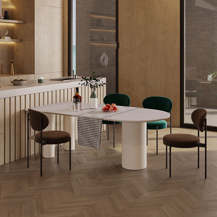 Free Form Table Modern Stone Top Dining Table with 3 Legs for Home Clearhalo 'Dining Tables & Seating' 'Dining Tables' 'dining_table' 'furn' 'furn_dining_table' 'Furniture' 'Kitchen & Dining Furniture' 1200x1200_5446fa04-226f-45ba-94b5-6e8322ac1407