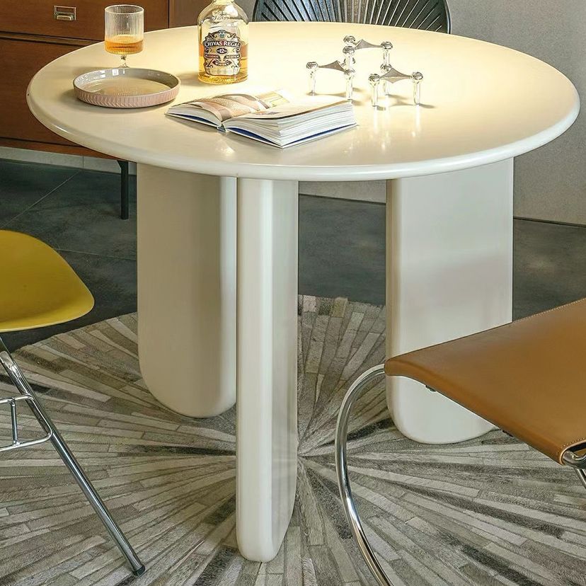 Nordic Round Wood Dining Table White Wooden Legs for Dining Room Clearhalo 'Dining Tables & Seating' 'Dining Tables' 'dining_table' 'furn' 'furn_dining_table' 'Furniture' 'Kitchen & Dining Furniture' 1200x1200_54470bf2-7fa1-47d0-987d-829ac4499bb1