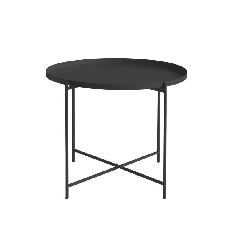 Modern Cross Legs Ironcraft Round Top Coffee Table/Nesting Tables Clearhalo 'Coffee & Accent Tables' 'Coffee Tables' 'coffee_tables' 'furn' 'furn_coffee_tables' 'Furniture' 'furniture_coffee_tables' 'Living Room Furniture' 1200x1200_54487fc0-37a7-47cb-932c-b6401ad1dd8e