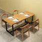 Black Metal Trestle Counter Table Industrial Rectangle Solid Wood Top Table Clearhalo 'Dining Tables & Seating' 'Dining Tables' 'dining_table' 'furn' 'furn_dining_table' 'Furniture' 'Kitchen & Dining Furniture' 1200x1200_5448ad10-cfd5-45b0-b666-a8d2ce18797c