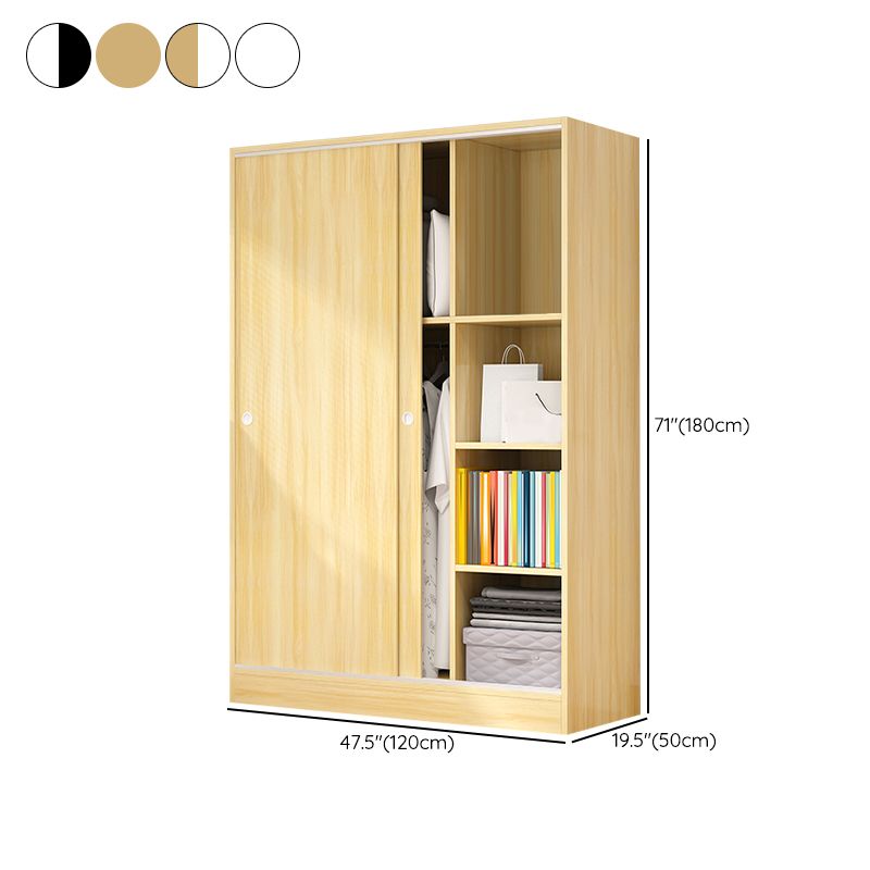 Modern Wardrobe Cabinet With Shelves Engineered Wood Wardrobe Closet Clearhalo 'Armoires & Wardrobes' 'armoires_wardrobes' 'Bedroom Furniture' 'furn' 'furn_armoires_wardrobes' 'Furniture' 1200x1200_54491546-5b00-45c8-a472-564a0ff5991d