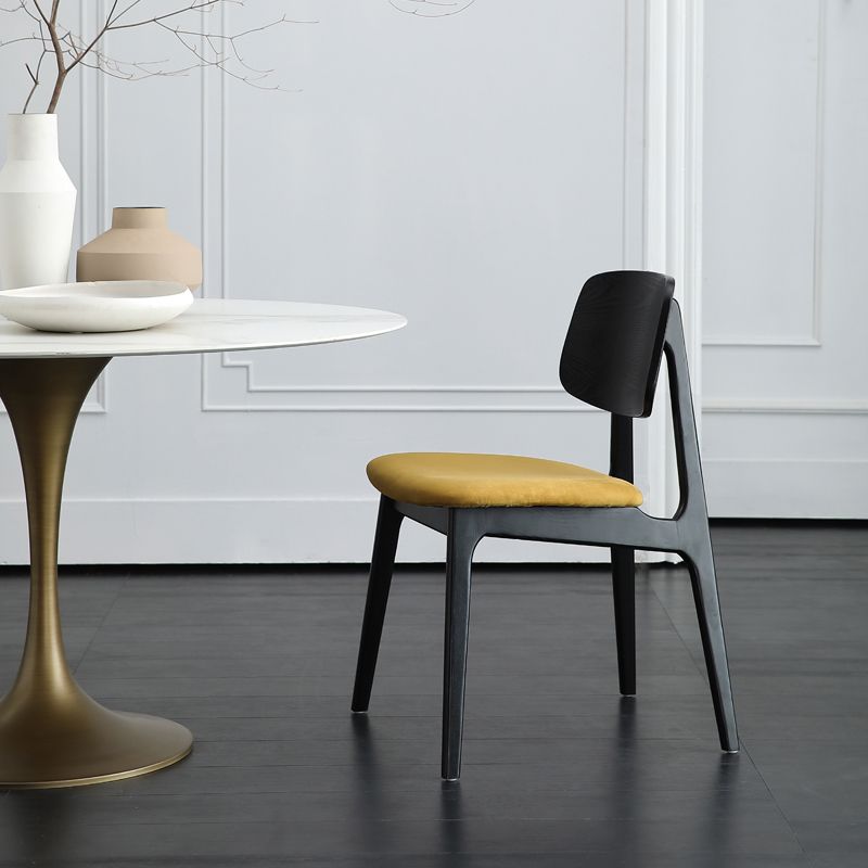 Modern Open Back Dining Chair Wood Dining Armless Side Chair for Home Clearhalo ' kitchen&dining_furn' 'Dining Chairs' 'Dining Tables & Seating' 'dining_chair' 'furn' 'furn_dining_chair' 'Furniture' 'furniture_dining_chair' 'Kitchen & Dining Furniture' 'kitchen' 1200x1200_5449fa13-a563-4c42-afae-44873aa19224