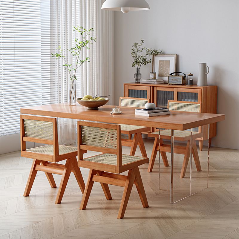 Modern massief houten meubels 1/2/4/5 PCS Standaardhoogte eetkamertafel set