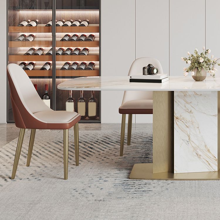 Luxurious Sintered Stone Top Dining Set Rectangle 1/4/5/7 Pieces Dinette Table Set Clearhalo 'Dining Room Sets' 'Dining Tables & Seating' 'dining_room_set' 'furn' 'furn_dining_room_set' 'Furniture' 'Kitchen & Dining Furniture' 1200x1200_544b00a5-1c21-4a7b-bed6-1a8e5db6bdf2