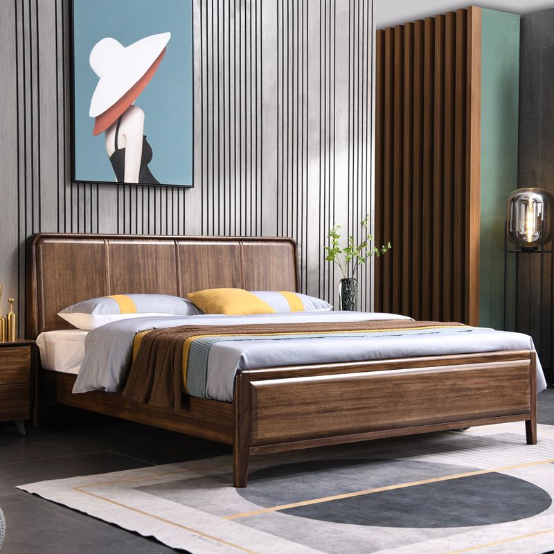 84.65 inch Wide Traditional Bed Frame Wooden Bed with Headboard Clearhalo 'Bedroom Furniture' 'Beds' 'furn' 'furn_beds' 'Furniture' 1200x1200_544b7f42-041a-434f-b982-6f3011d4b331