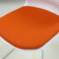 Contemporary White Frame Chair No Wheels Armless Mid Back Conference Chair