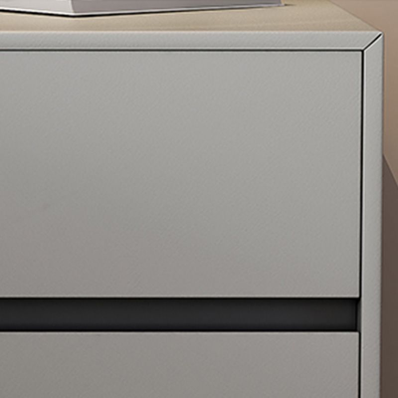 Leather Bedside Cabinet Modern Accent Table Nightstand with 2 Drawers Clearhalo 'Bedroom Furniture' 'furn' 'furn_night_stand' 'Furniture' 'night_stand' 'Nightstands' 1200x1200_544c1947-4522-488f-9321-c5c81ecf0515