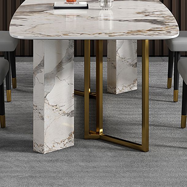 Rectangle Dining Site Table Traditional Luxury Stainless Steel Dinette Table Clearhalo ' dining_table' 'Dining Tables & Seating' 'Dining Tables' 'furn' 'furn_dining_table' 'Furniture' 'furniture_dining_table' 'Kitchen & Dining Furniture' 'kitchen&dining_furn' 'kitchen' 'kitchen_dining_table' 1200x1200_544d00c5-0bfa-4304-a6b7-873995e2b822