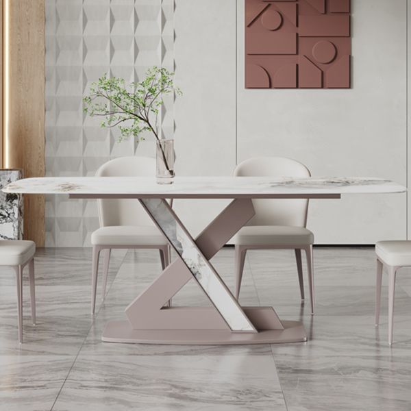 Sintered Stein fester Küchentisch Luxus Rechteck Heimtisch